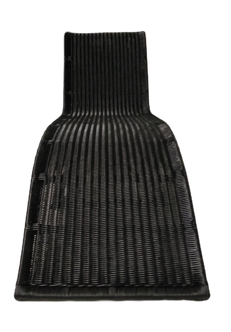 R09 KKCL110 Chaise Lounge (Solid Black) - 60x180x70cm (1-5)